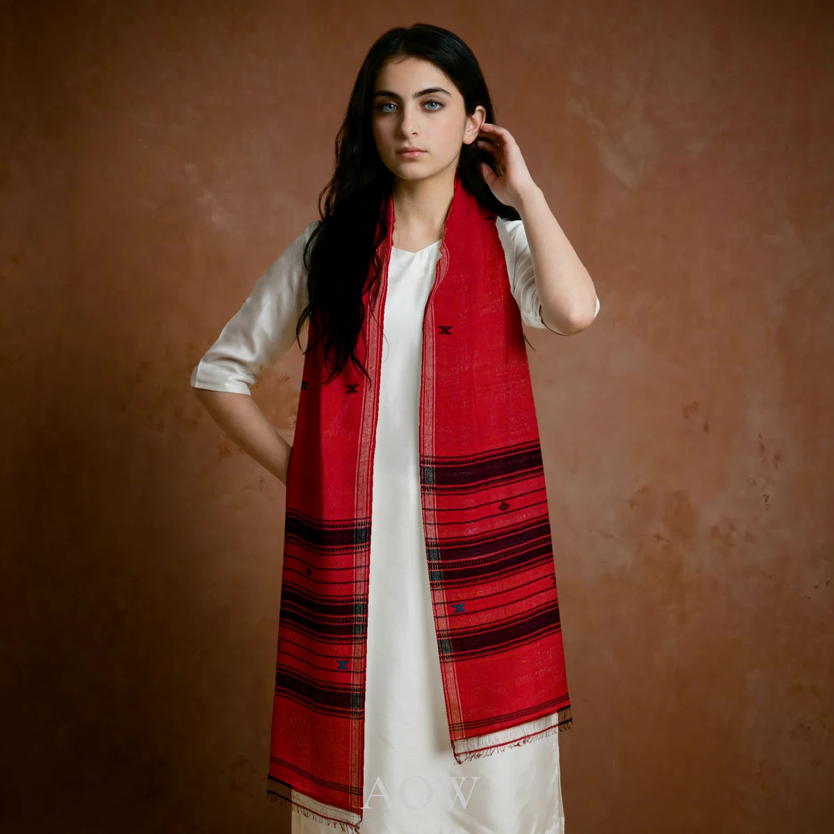 Red Kotpad Cotton Dupatta