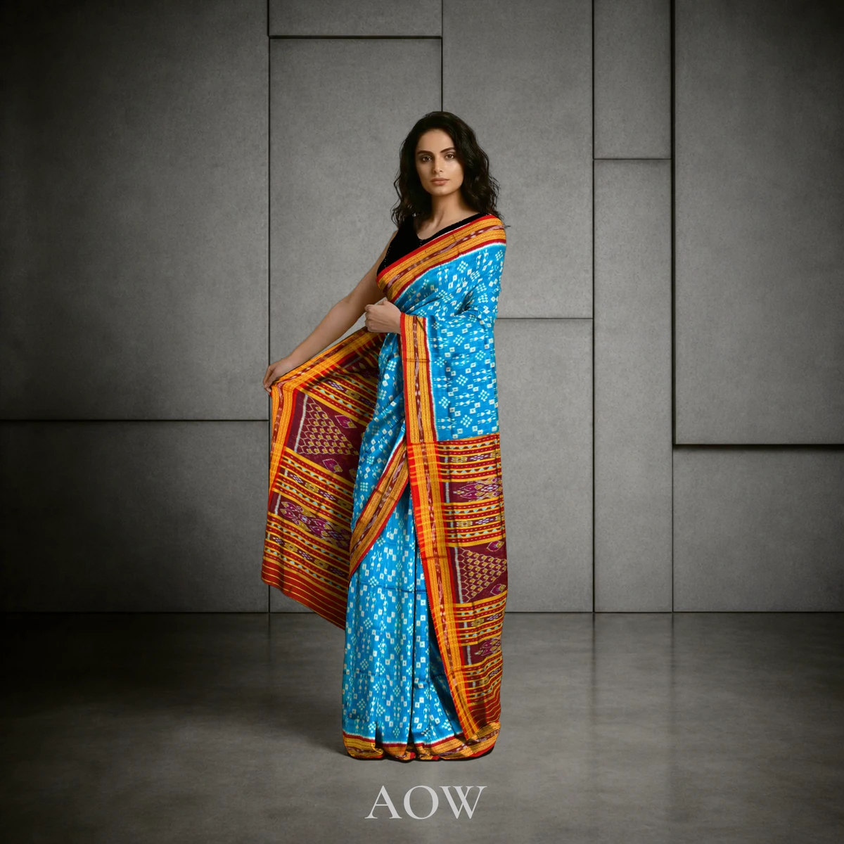 CopperSulphate Khandua Pata Saree