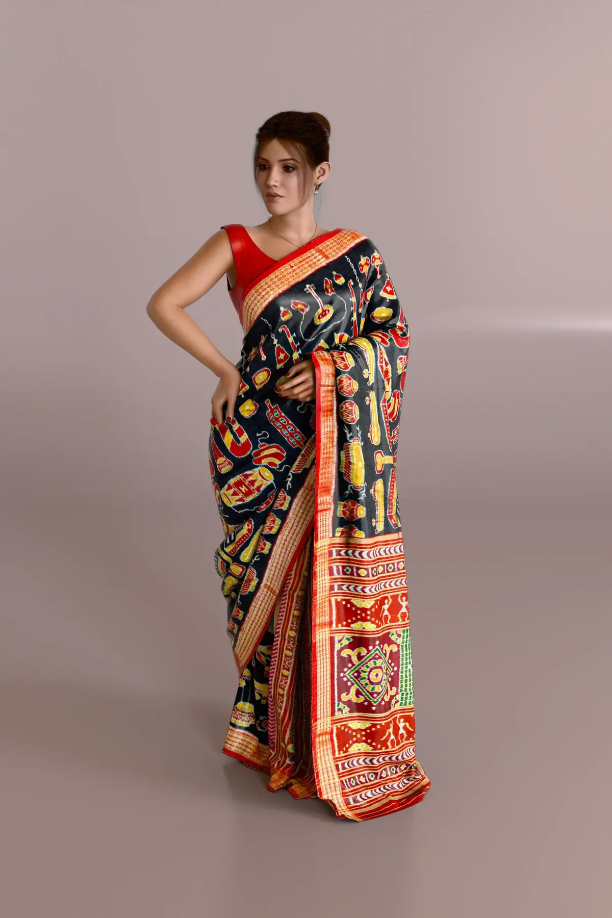 Badya jantra Khandua Pata Saree