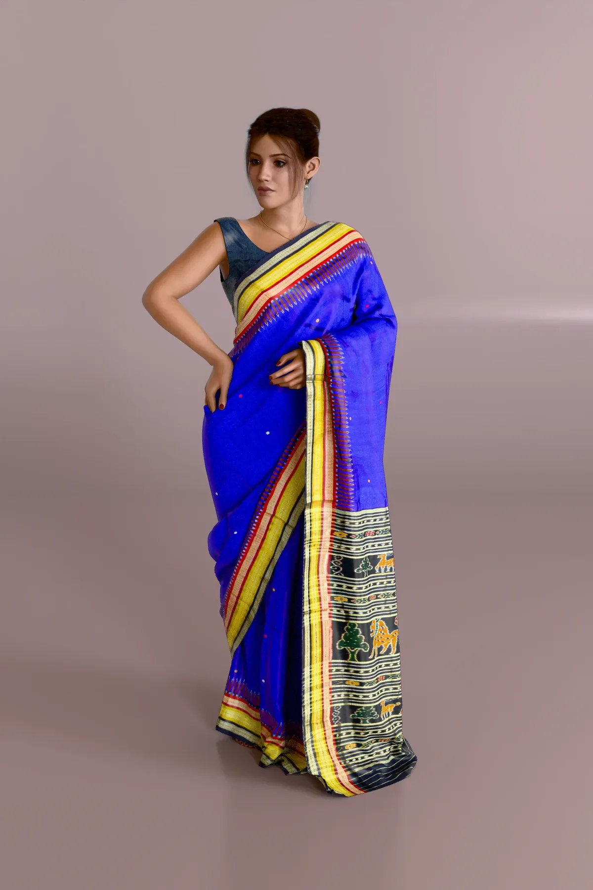 Violet Kathiphera Khandua Pata Saree