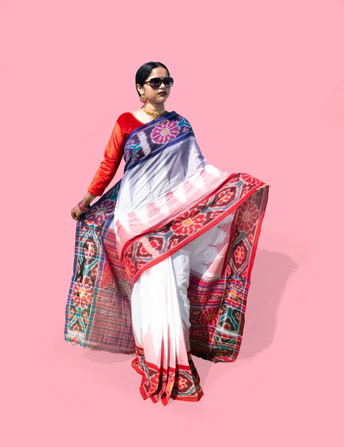 Ganga Jamuna Khandua Cotton Saree