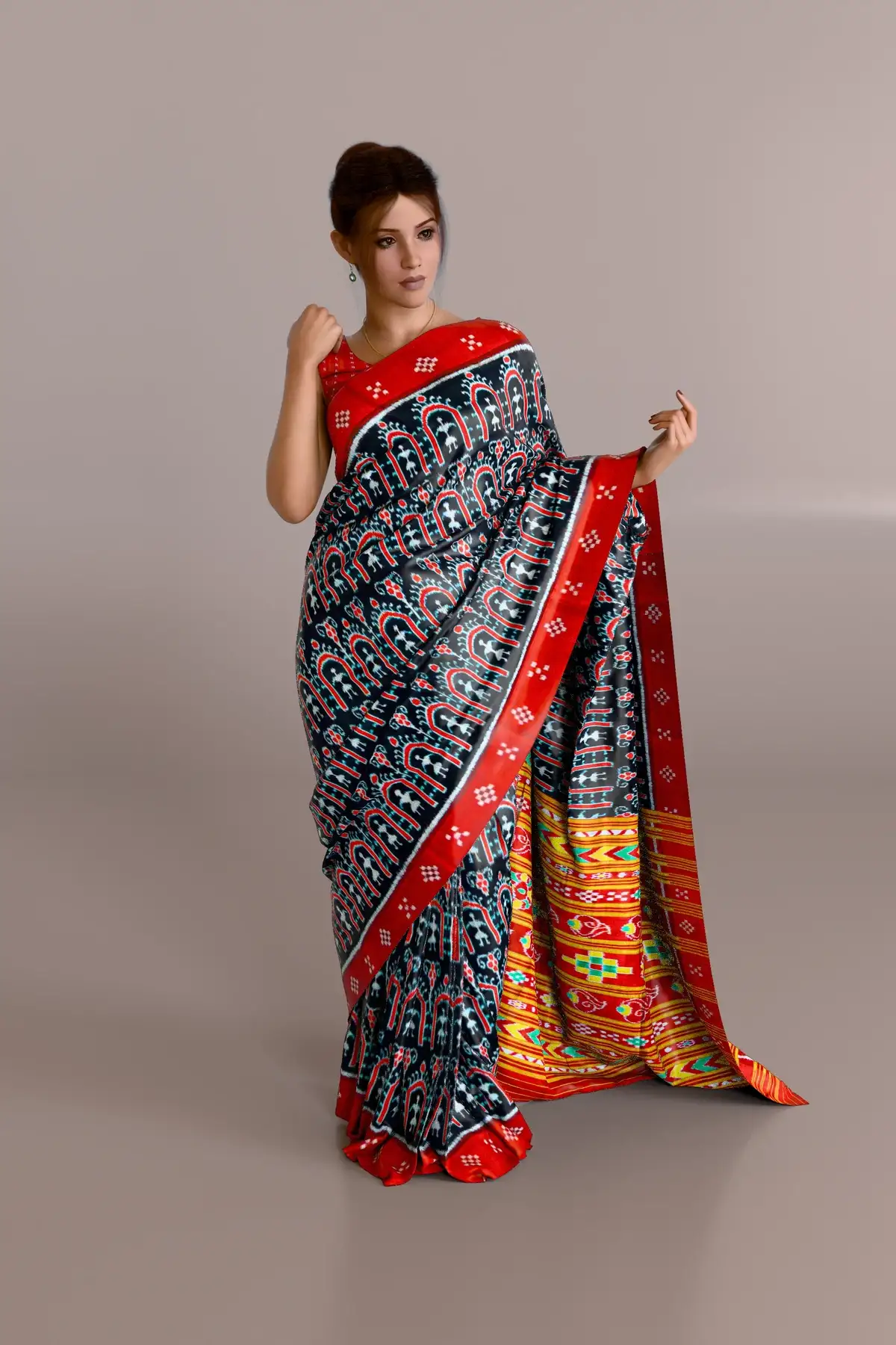 Pasapali Border Khandua Pata Saree