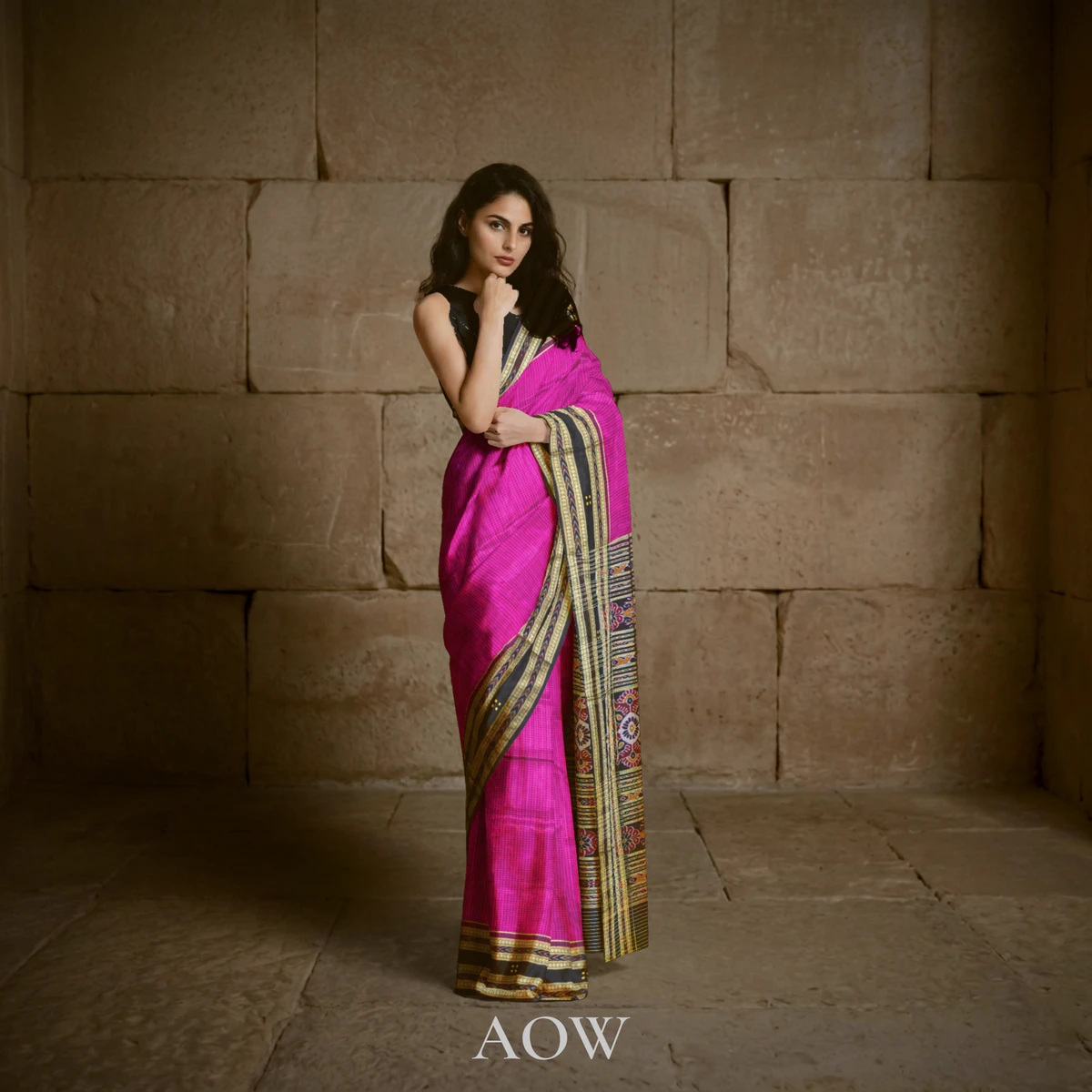 Pink Sachipara Khandua Silk Saree