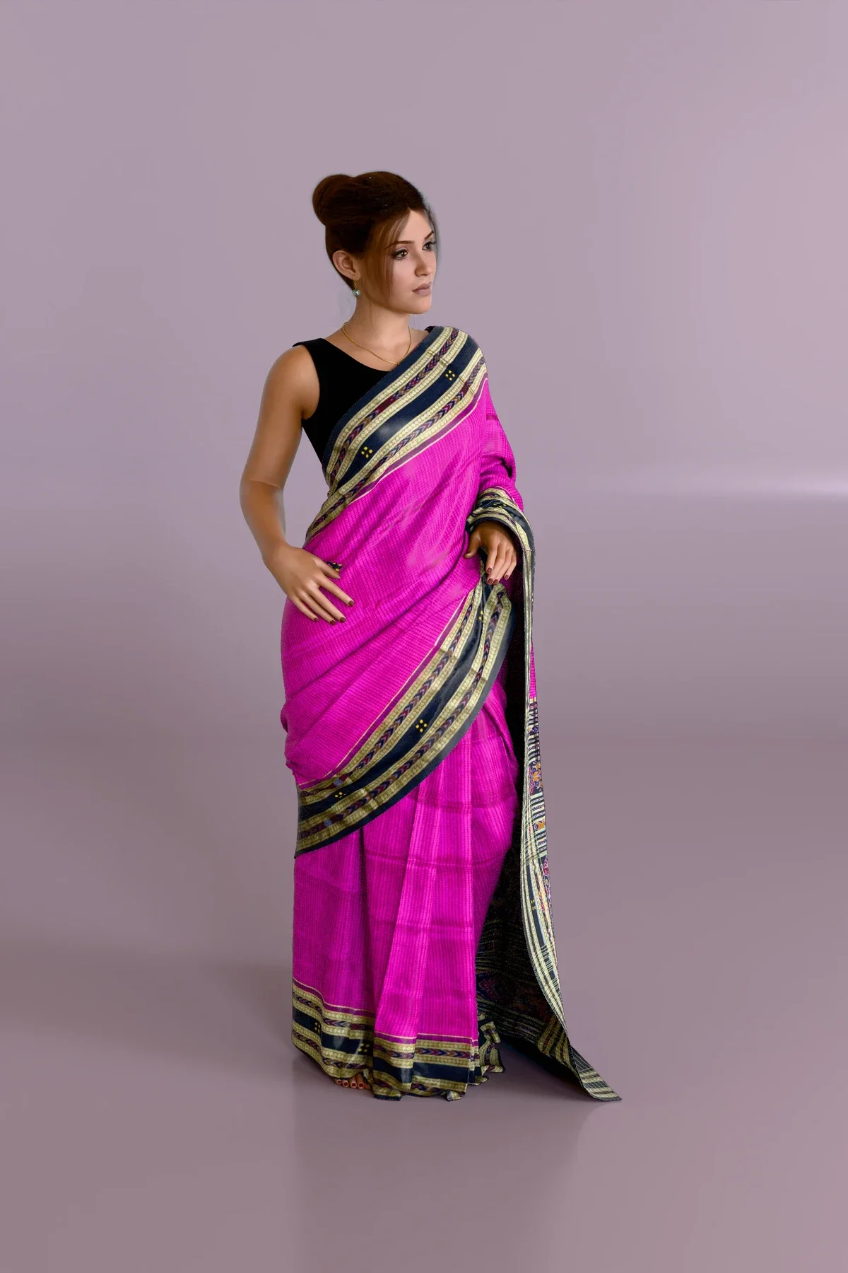 Pink Sachipara Khandua Silk Saree