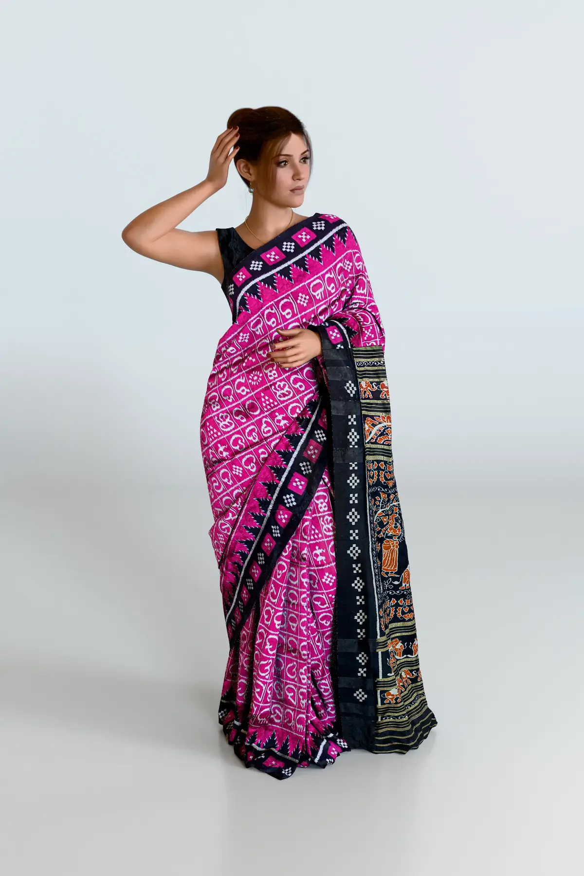 Odia Alphabet Khandua Pata Saree