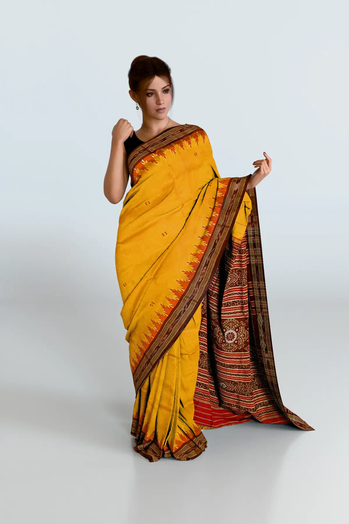 Yellow Khandua Pata Saree