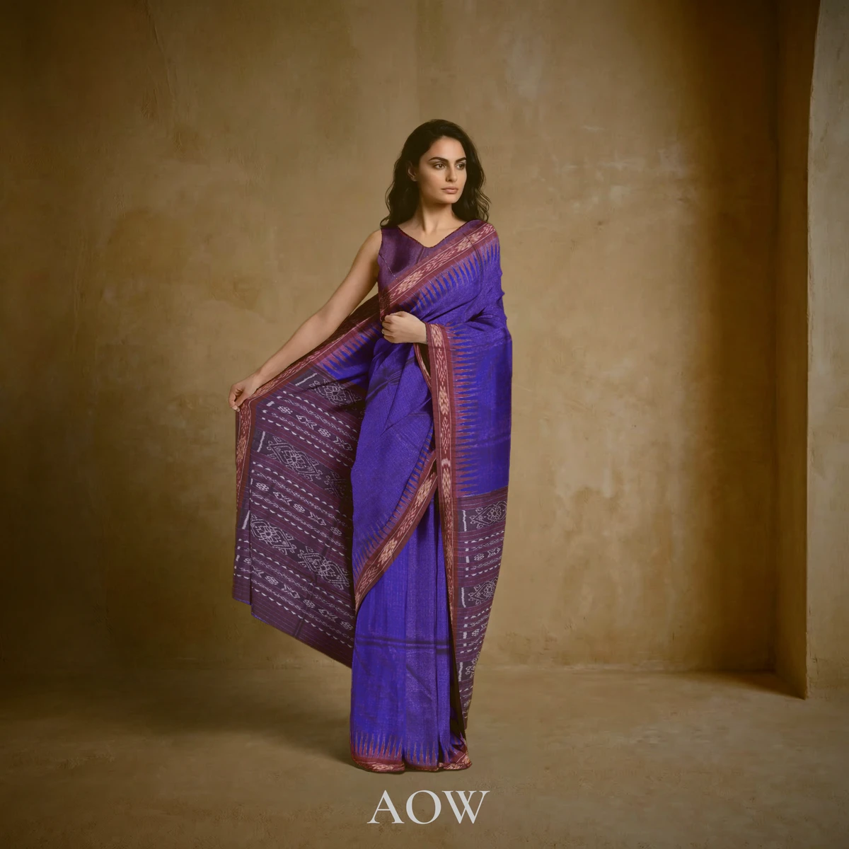 Violet Eri Silk Saree