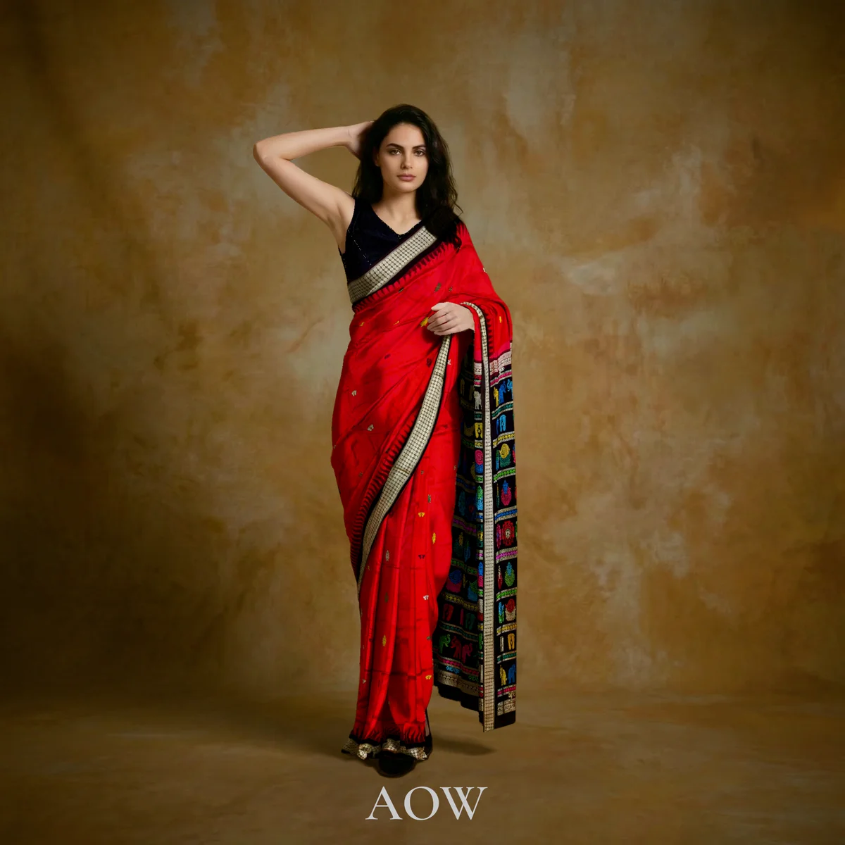 Laxmipada Bomkei Sambalpuri Pure Pata Saree