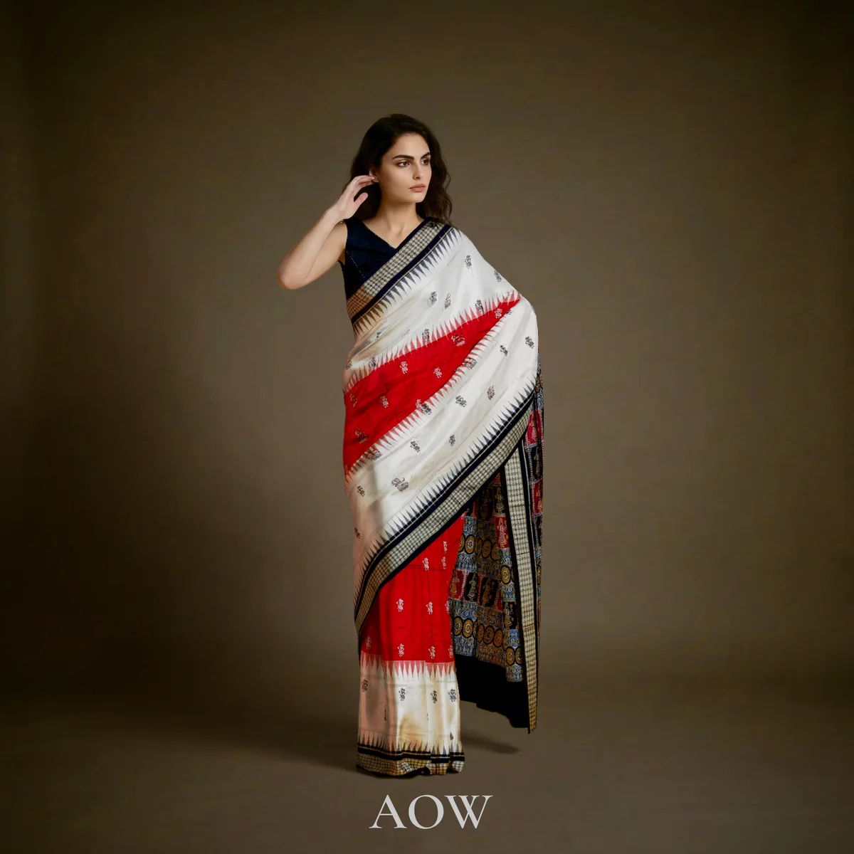 Doll Motif Bomkei Sambalpuri Pure Pata Saree 