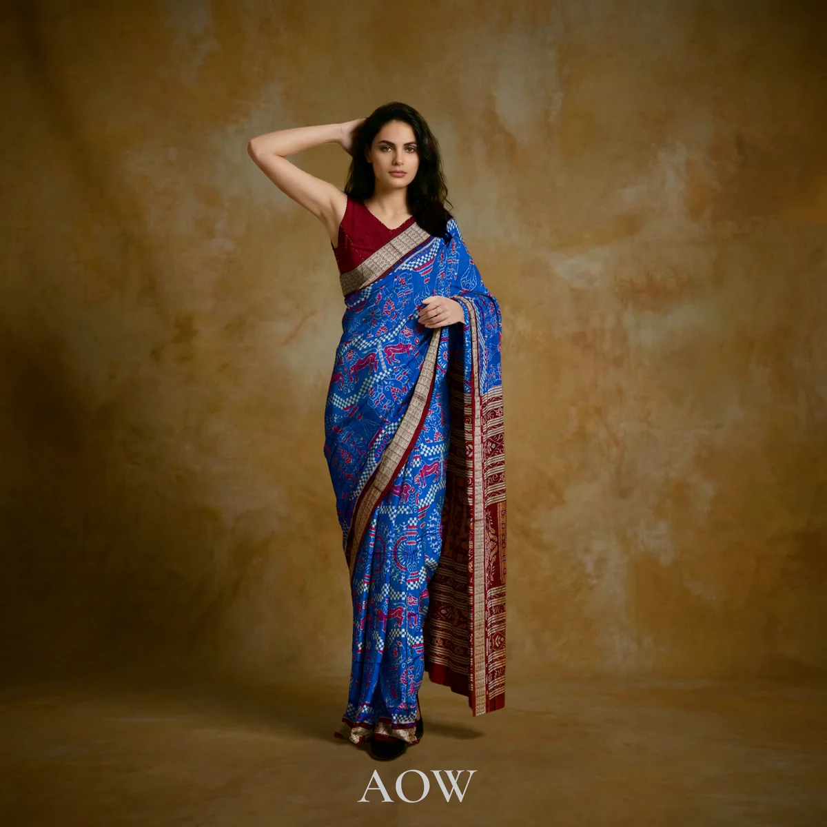 Blue Nartaki Sambalpuri Pure Pata Saree