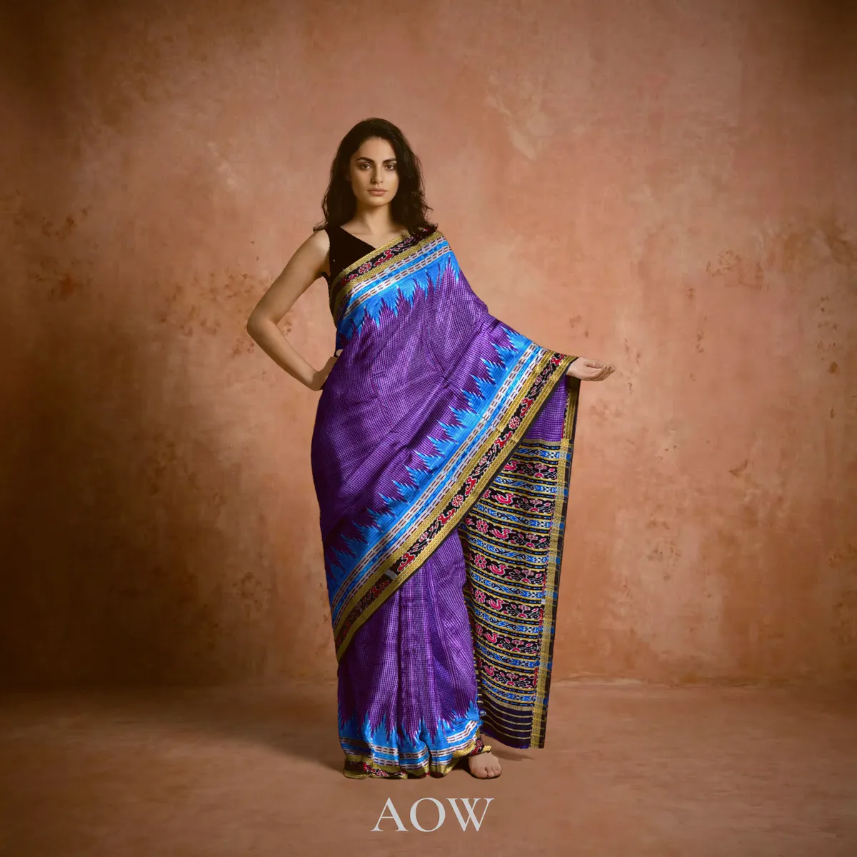 Violet Sachipara Khandua Pata Saree