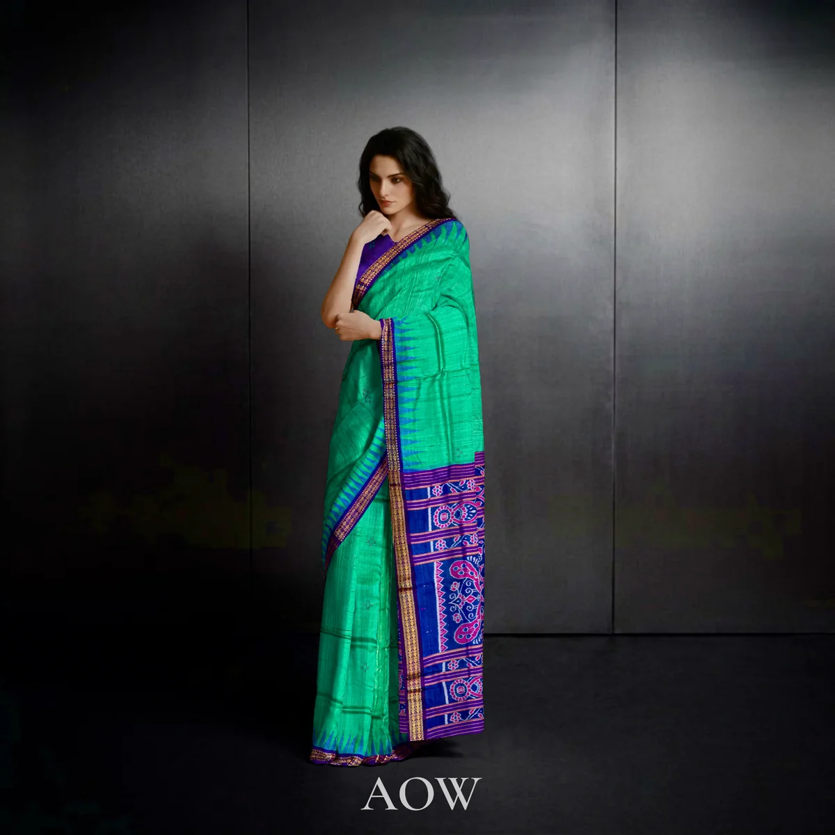 Aquamarine Gopalpur Tussar Silk Saree