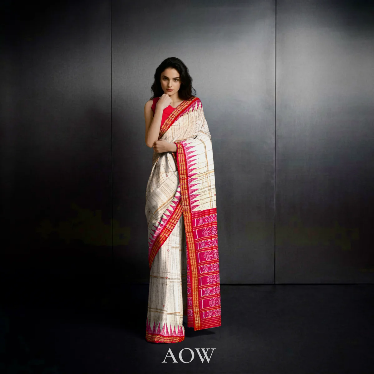 Beige Gopalpur Tussar Silk Saree