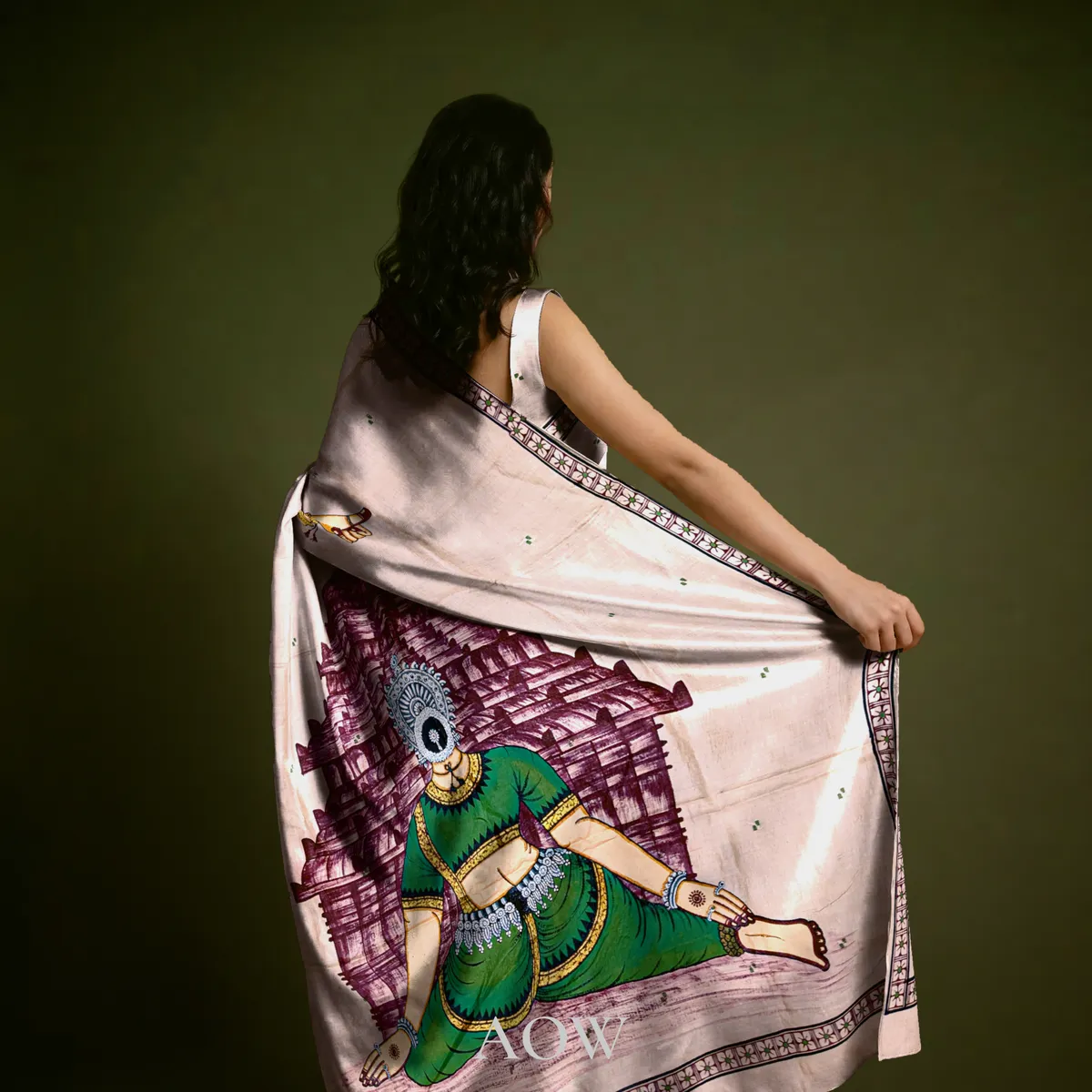 Odissi Dancer at Konarka Pattachitra Tussar Silk Saree